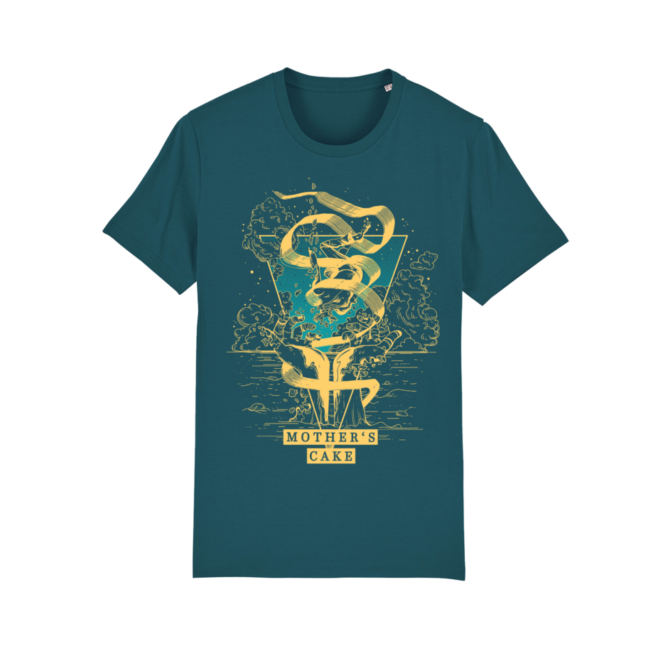 T-Shirt - Falling Into Pieces-Petrol